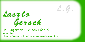 laszlo gersch business card